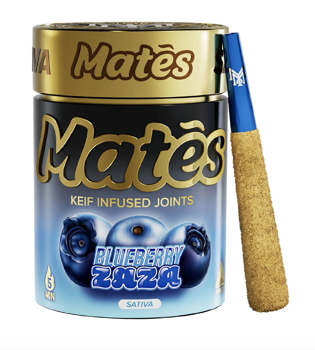Muha Meds Mates THC-A Pre-Rolls | 3g 5ct | Blueberry Zaza (sativa)